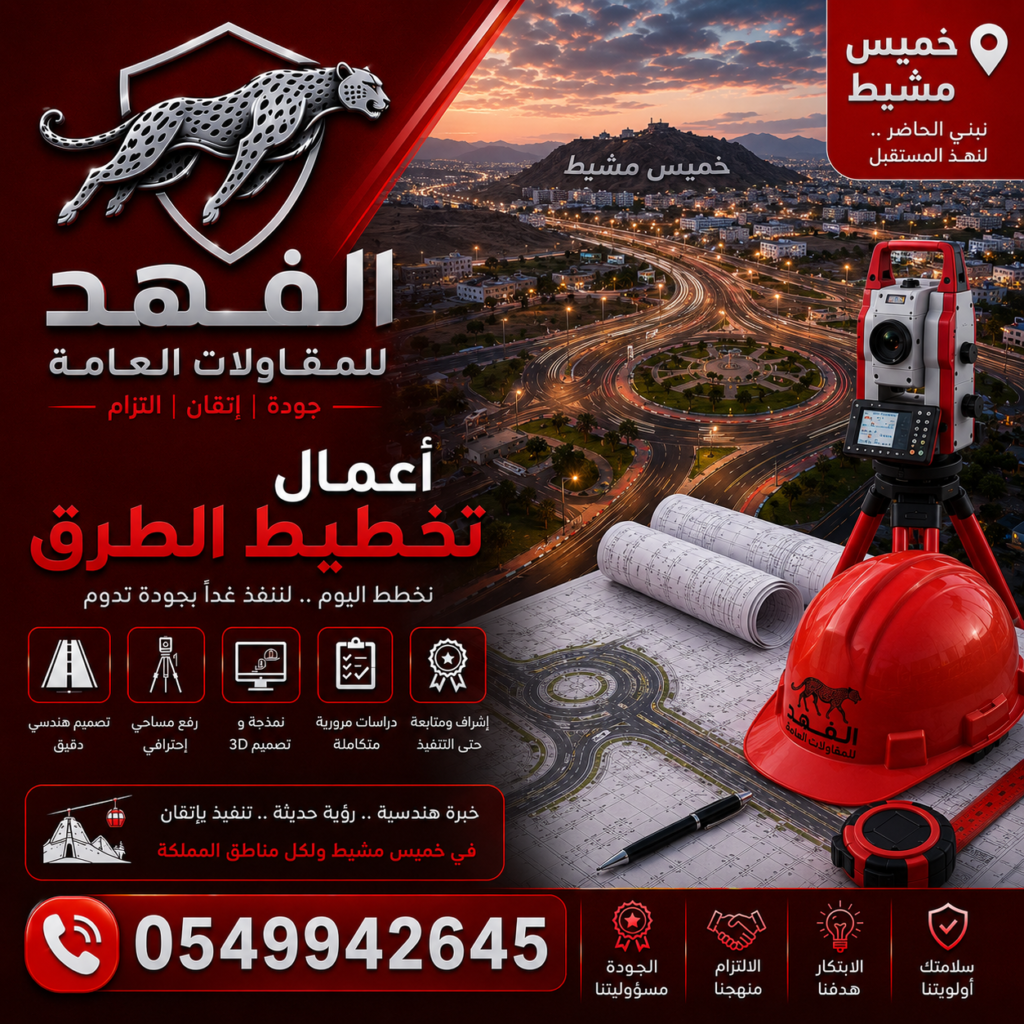 أعمال تخطيط طرق خميس مشيط