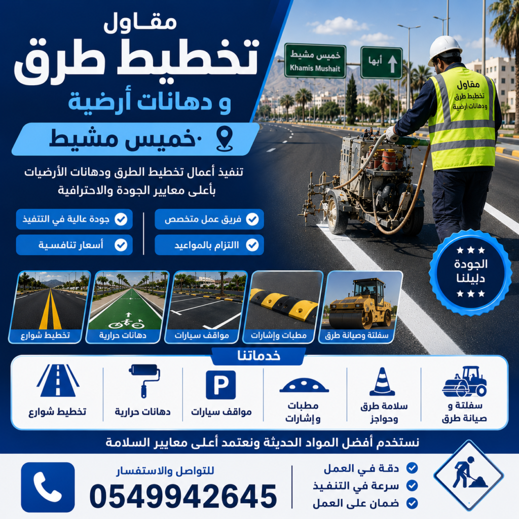 مقاول تخطيط طرق خميس مشيط