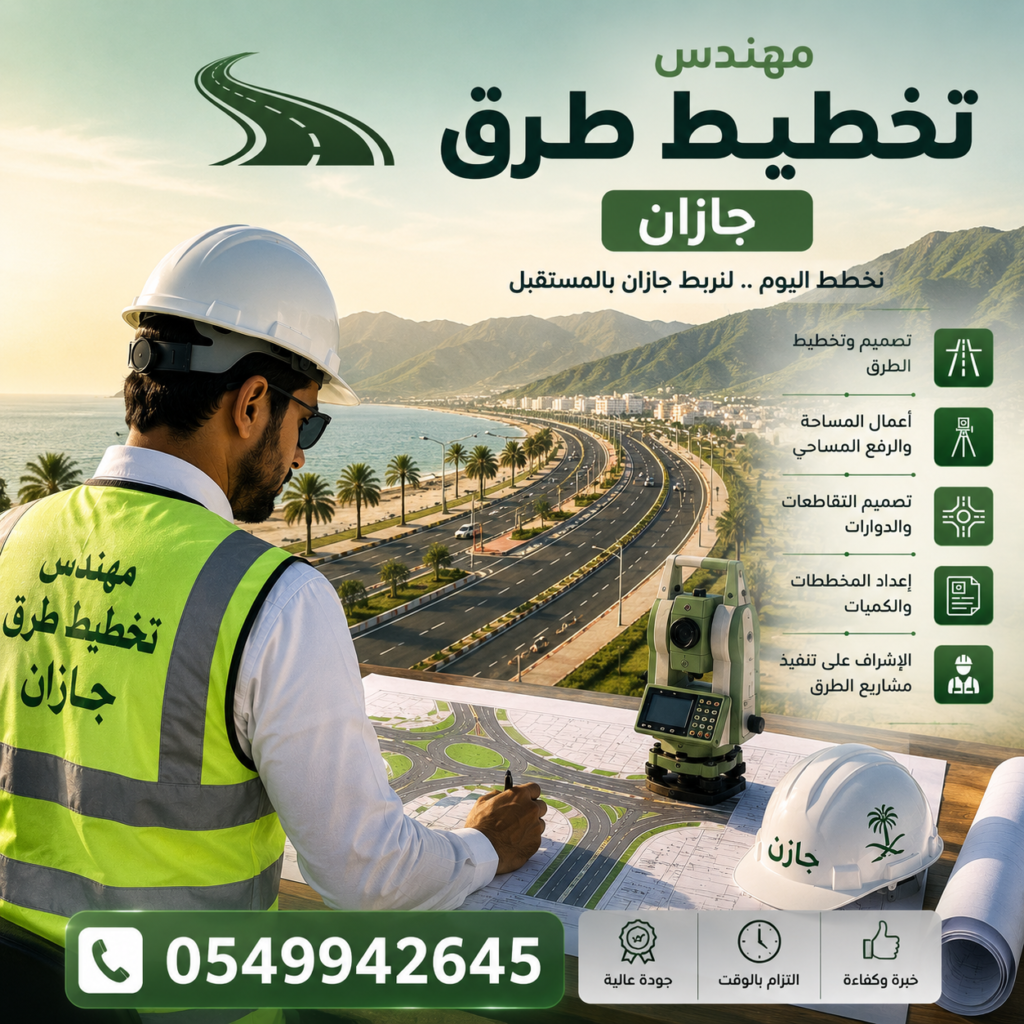 مهندس تخطيط طرق جازان