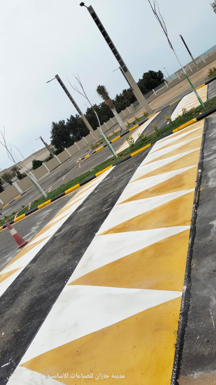 تخطيط الموقع بعد تنفيذ الأسفلت